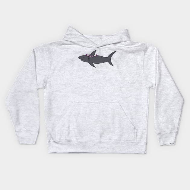 Shark Love Kids Hoodie by wanungara